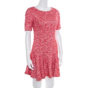 Alice + Olivia Red Tweed flounce dress Size 10